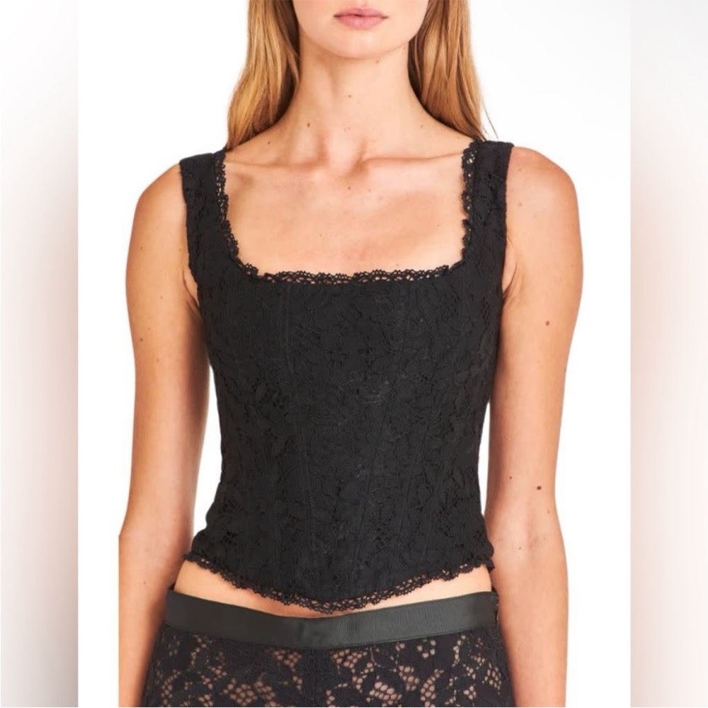 LoveShackFancy Lorelai Lace Corset Bustier